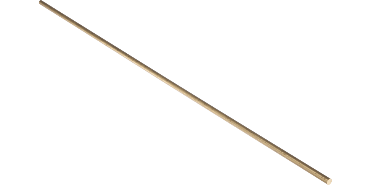 Product image for Brass rod stock,500mm L 6mm dia