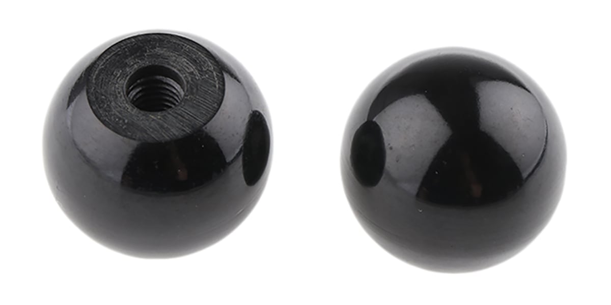Product image for Wood filled phenolic ball knob,M6x25mm