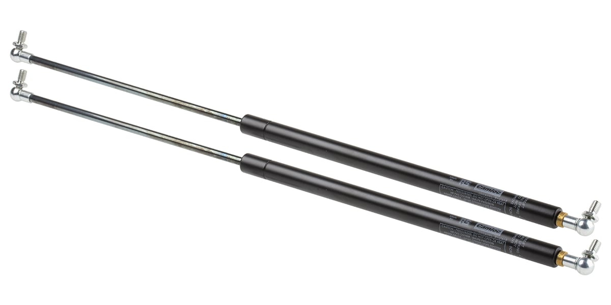 Product image for Camloc Steel Gas Strut, with Ball & Socket Joint, End Joint 250mm Stroke Length