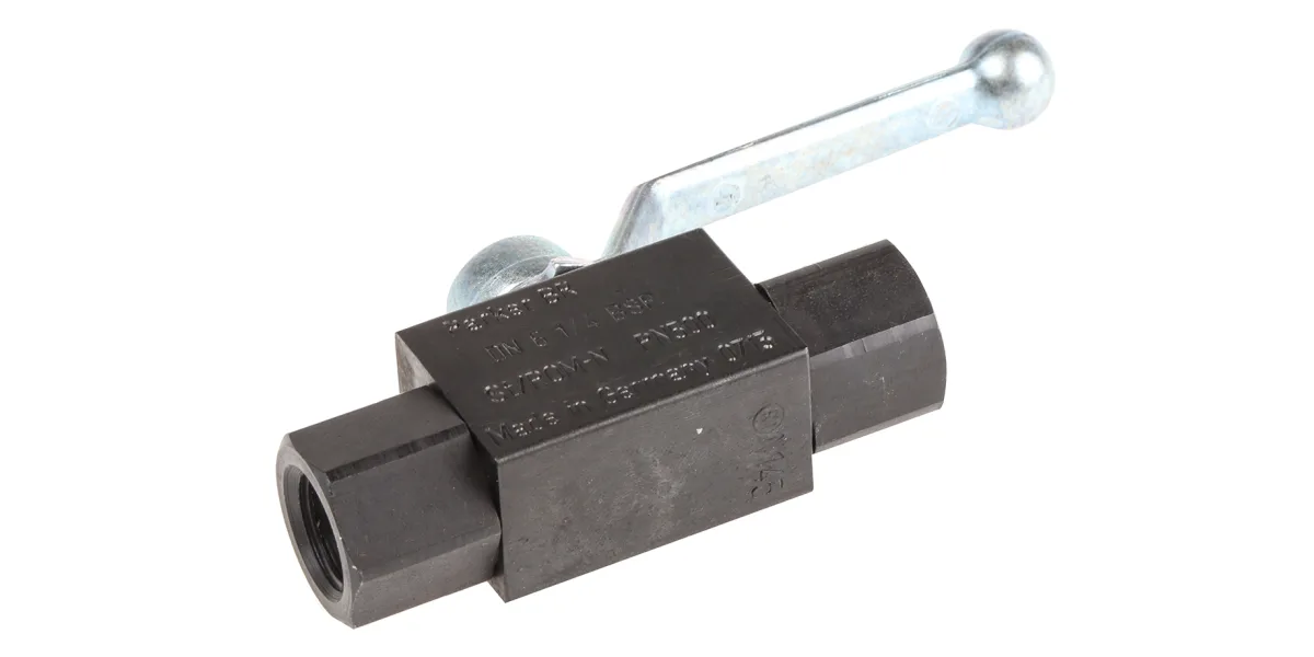 Product image for G1/4 BSPP steel two way ball valve
