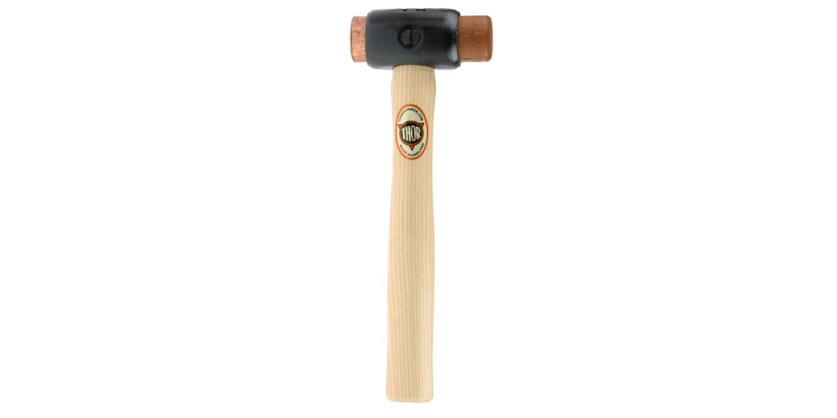 Product image for Copper and hide hammer,1.5lb