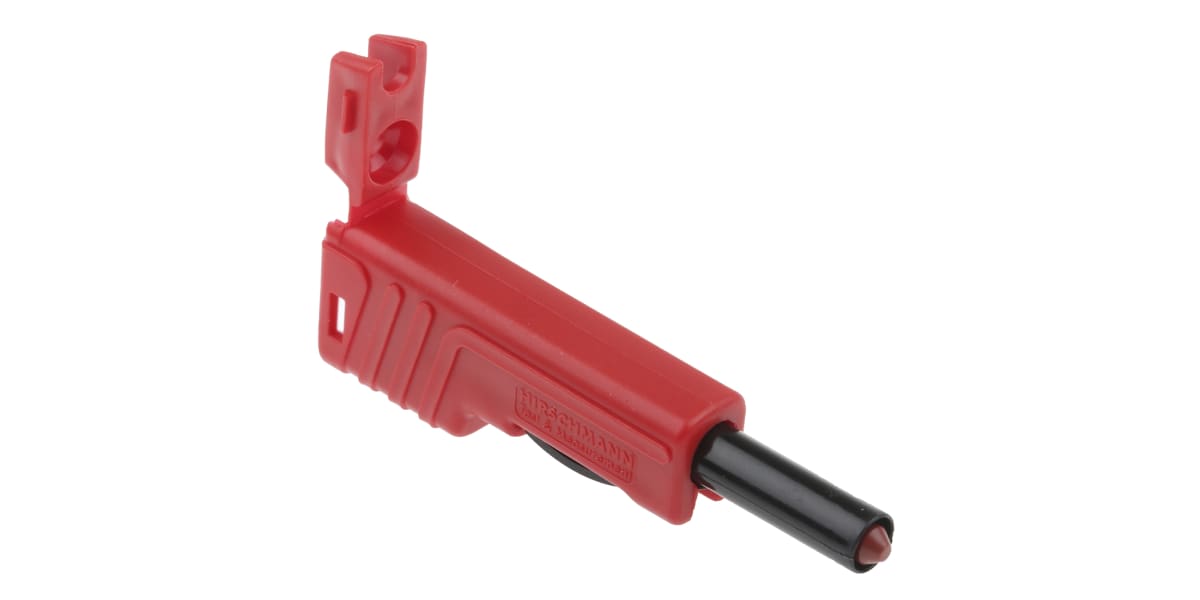 Product image for Red retractable shroud-stackable plug