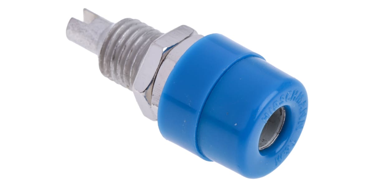 Product image for Blue panel socket,4mm