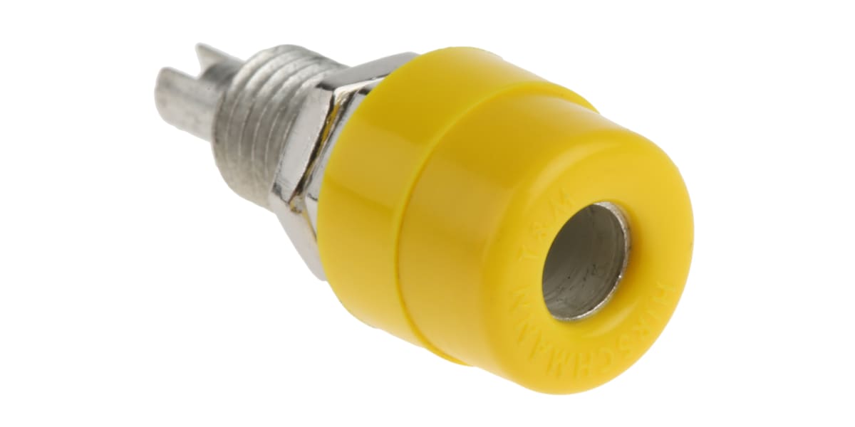 Product image for Yellow panel socket,4mm