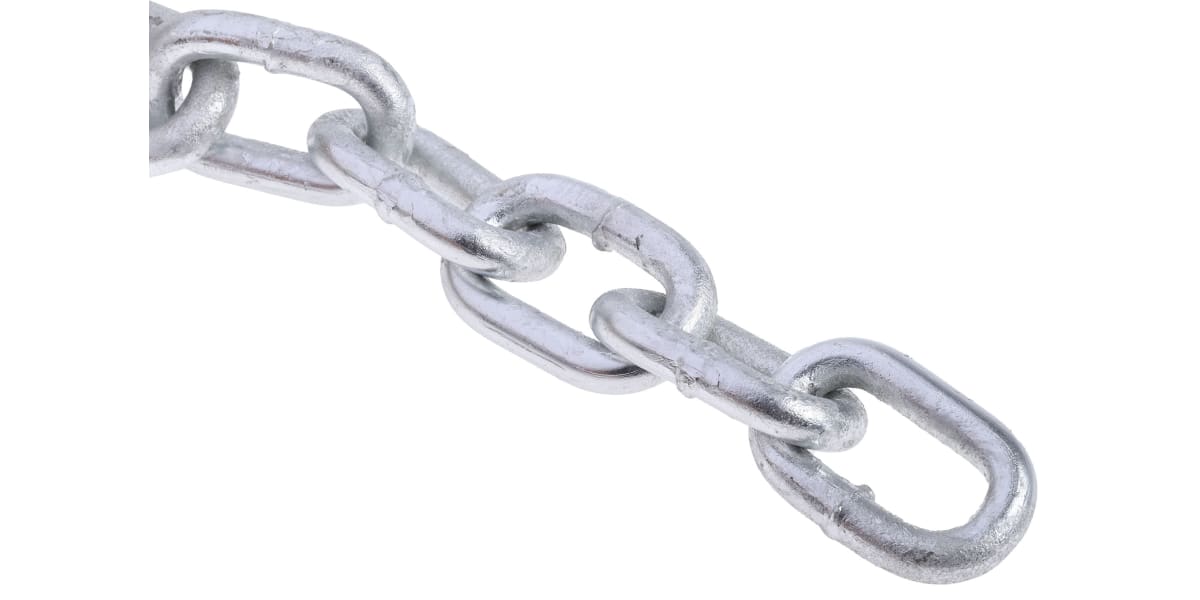 Product image for 10m galvanised steel chain,25Lx6.5mm dia