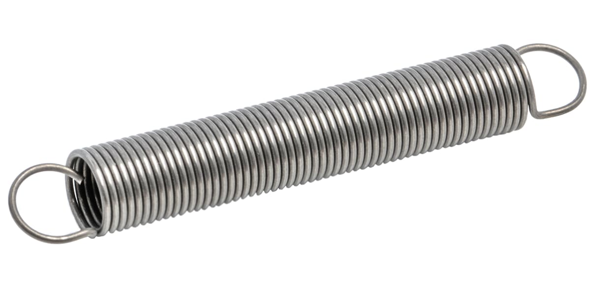 Product image for Steel extension spring,41.4Lx6.0mm dia