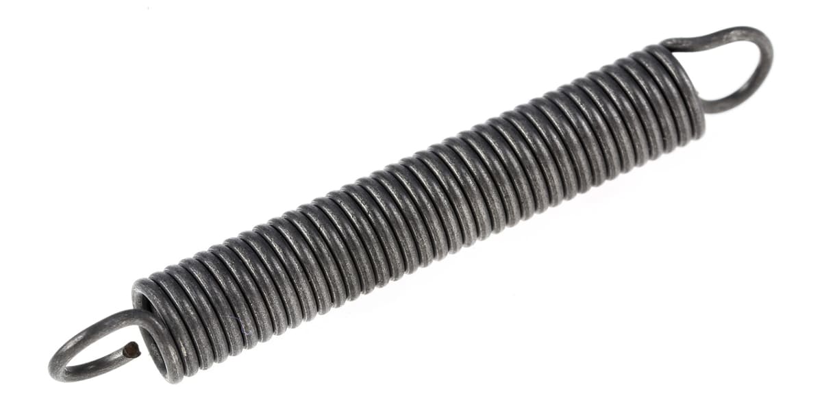 Product image for Steel extension spring,39.0Lx5.5mm dia