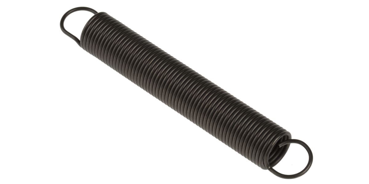 Product image for Steel extension spring,105Lx15mm dia