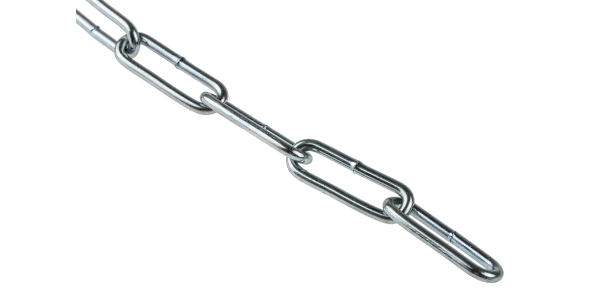 Product image for 10m Zn plated steel chain,24Lx2.5mm dia