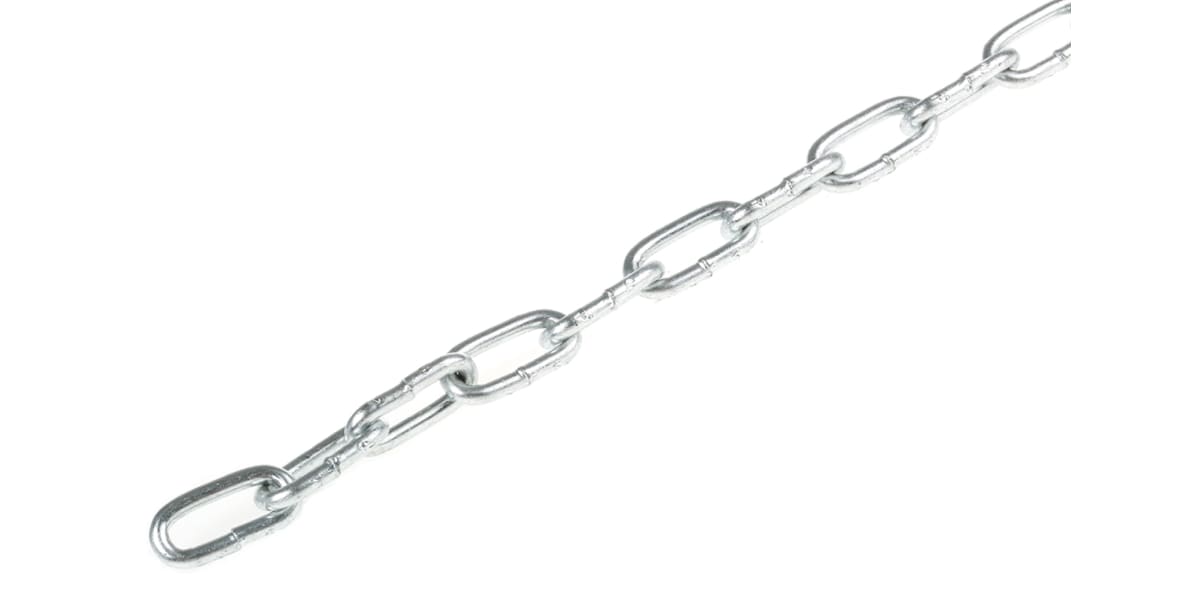 Product image for 10m Zn plated steel chain,16Lx3.0mm dia