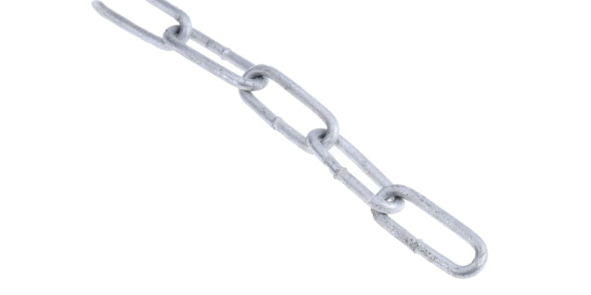 Product image for 10m Zn plated steel chain,26Lx3mm dia