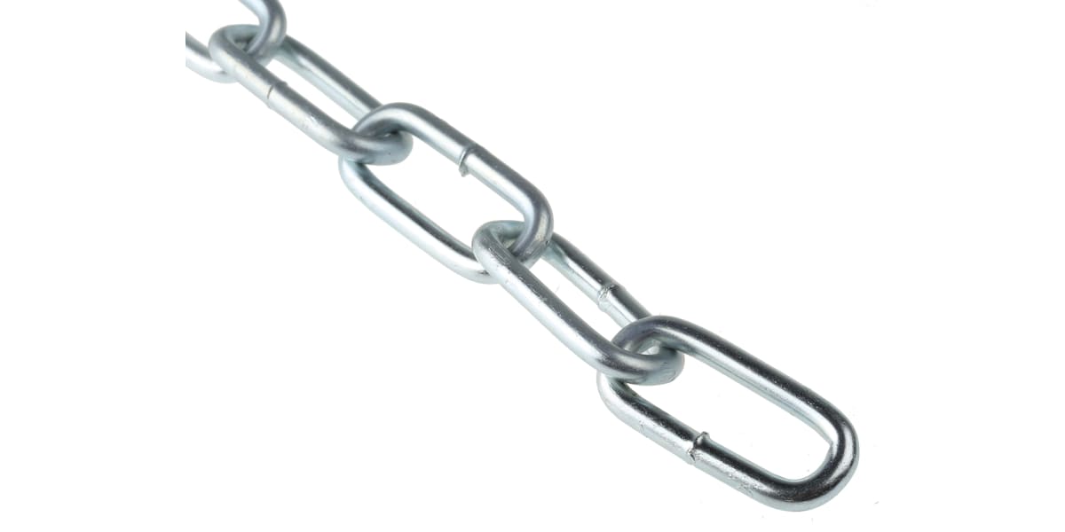 Product image for 10m Zn plated steel chain,35Lx5mm dia