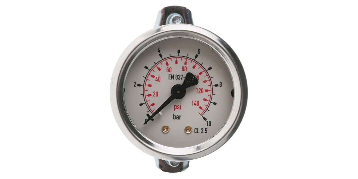 Product image for Panel mount pressure gauge,0-10bar G1/8B