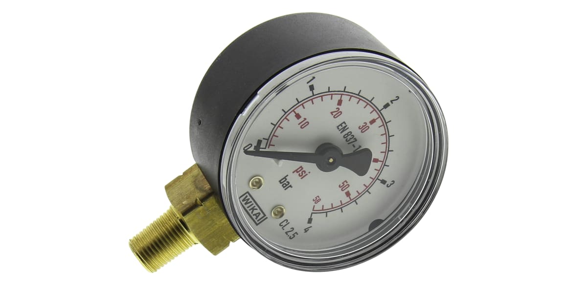 Product image for BOTTOM CONN PRESSURE GAUGE, R1/8,0-4BAR