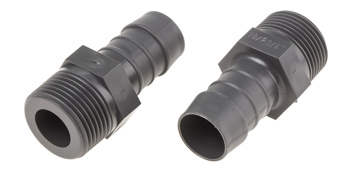 Product image for Straight conn,3/4in BSPT 19mm ID hose