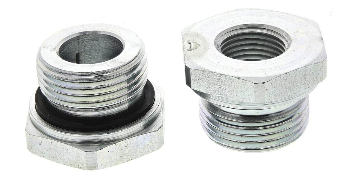 Product image for G1 x G1/2in BSPP M-F ZnPt steel reducer