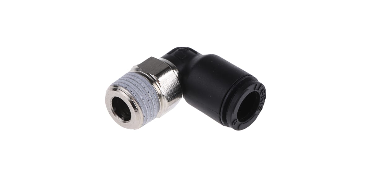 Product image for Male taper thread elbow fitting,R1/8x6mm