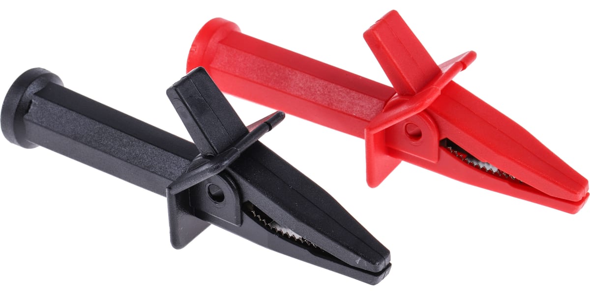 Product image for Push-on insulated crocodile clip set