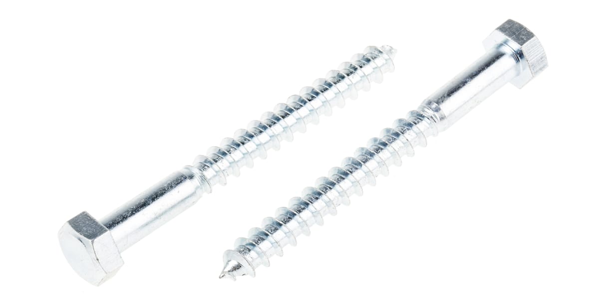 Product image for Zinc plated steel coachscrew,8x80mm