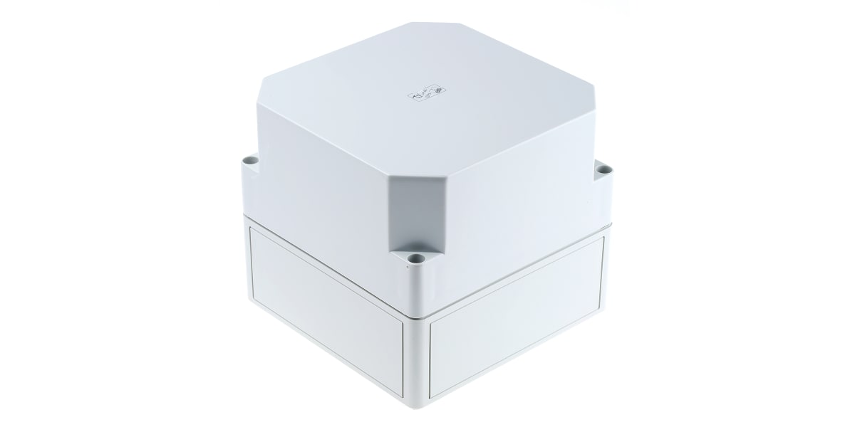 Product image for IP66 BOX WITH GREY LID,182X180X165MM