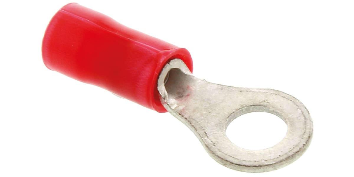 Product image for Ring terminal, PLASTI-GRIP, red, M4