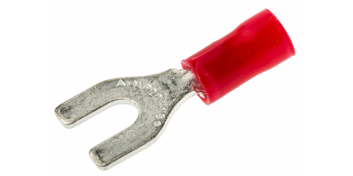 Product image for Spade terminal, PLASTI-GRIP, red, M3.5