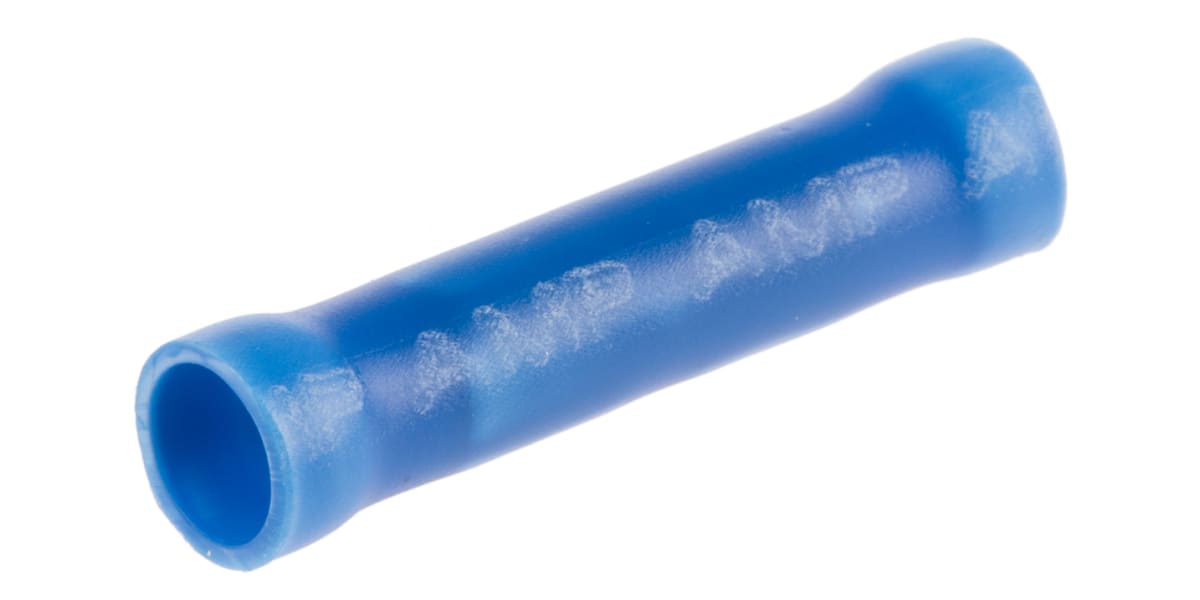 Product image for Butt splice,PLASTI-GRIP,blue,4.32mm dia.