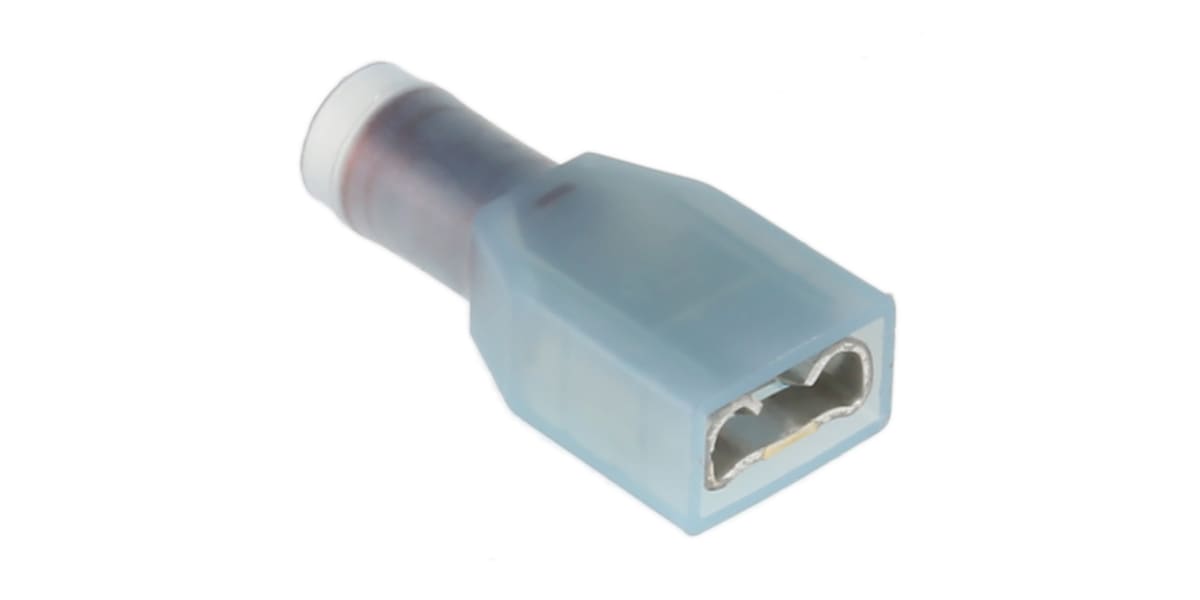 Product image for Blu shrouded receptacle,1-2.6sq.mm wire