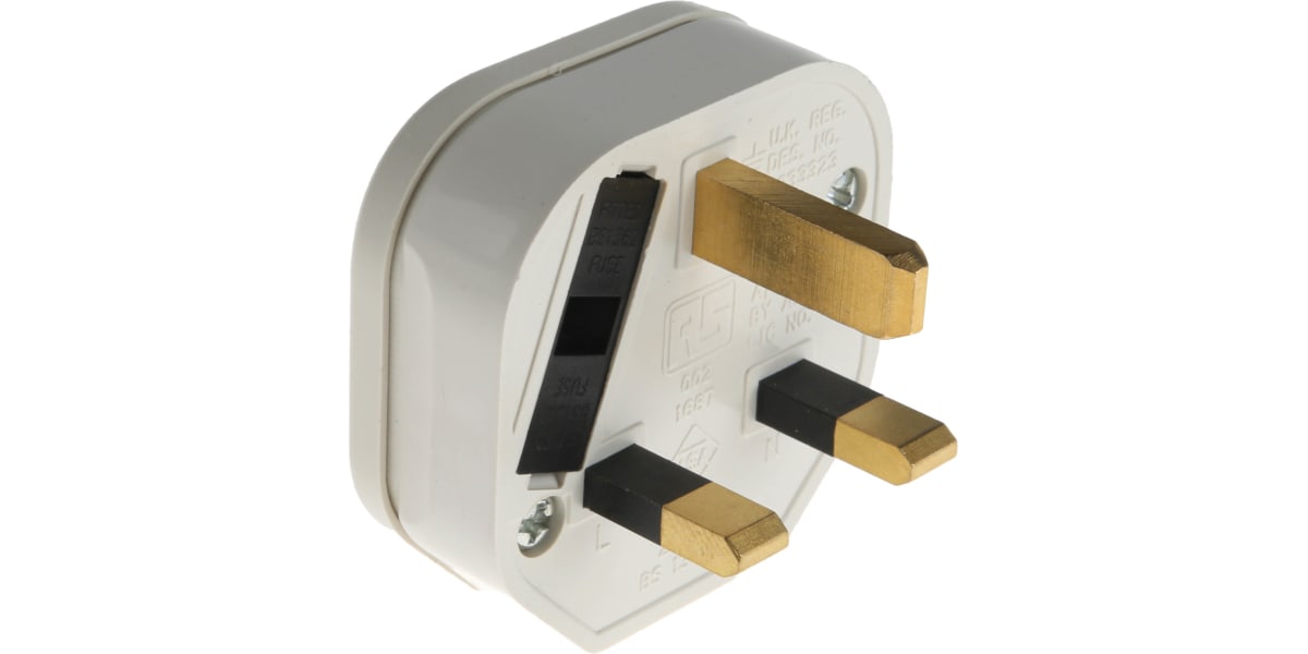 Product image for RS PRO UK Mains Connector BS 1363, 13A, Cable Mount, 250 V ac