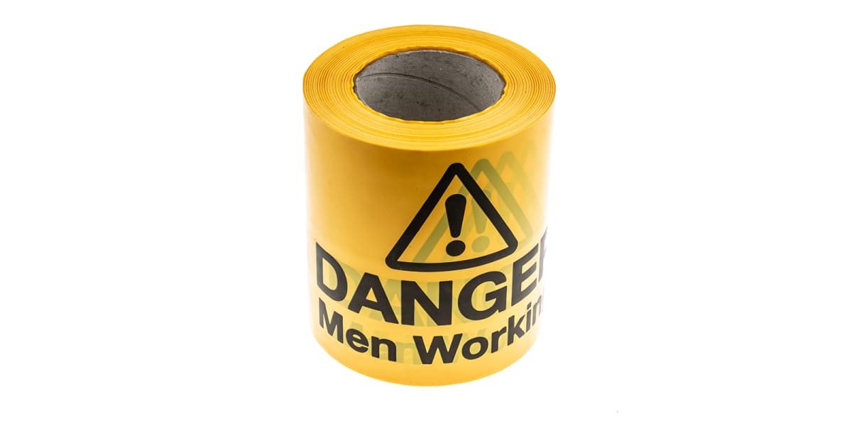 Product image for Tape 'DANGER MAN WORKING',Black/yellow