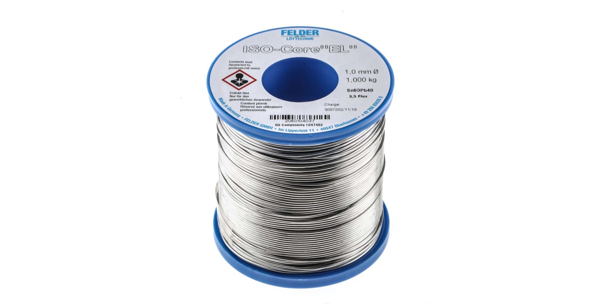 Product image for SOLDER WIRE, EL 1,0MM, 1KG