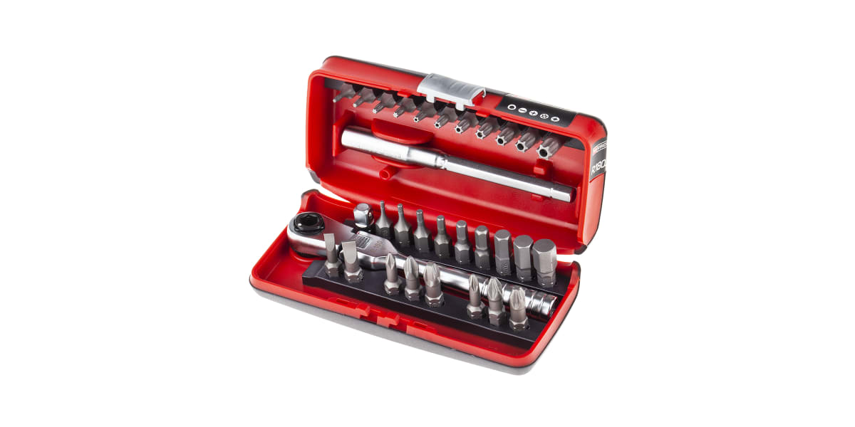 Product image for Facom Driver Bit Set 31 Pieces, Hexagon, Phillips, Pozidriv, Slotted, Torx