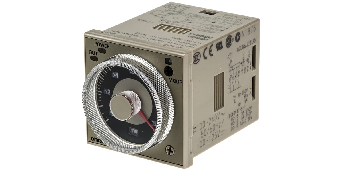 Product image for DPDT 6 function timer,0.05sec-300hr