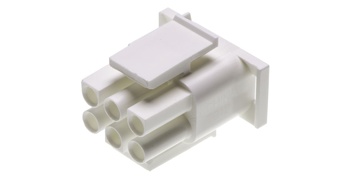 Product image for 6 way white plug housing