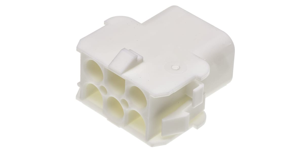 Product image for 6 way white receptacle housing