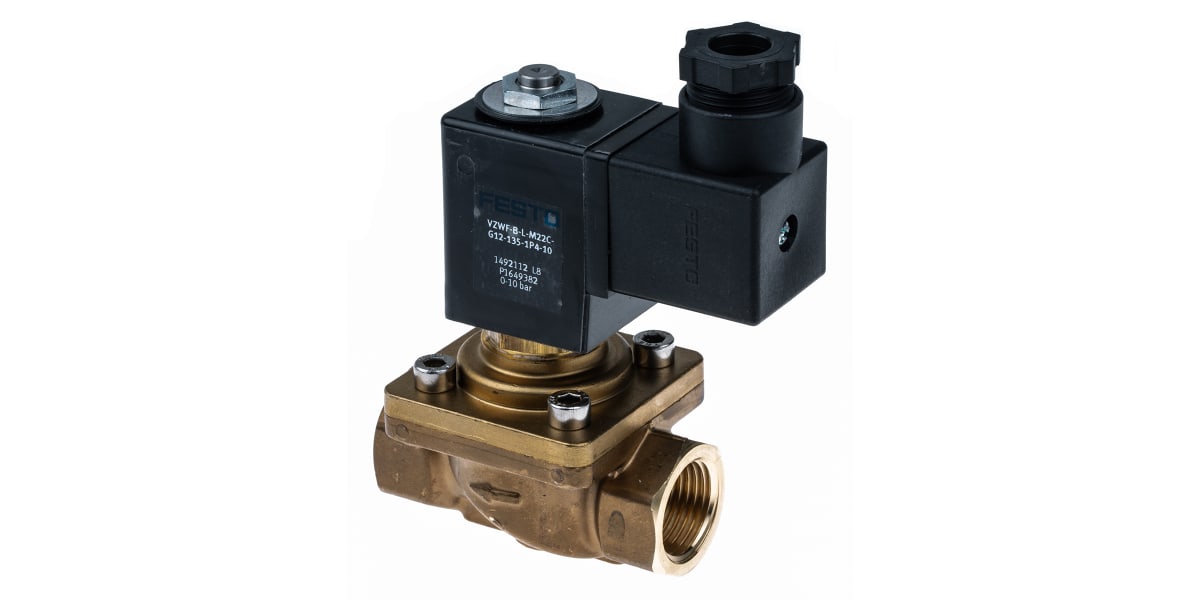 Product image for 2/2 WAY SOLENOID VALVE, NC, FEMALE G1/2