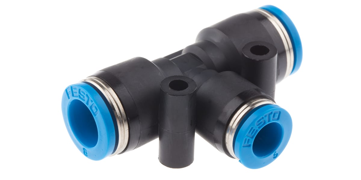 Product image for Push in T Connector, 8mm, 6mm