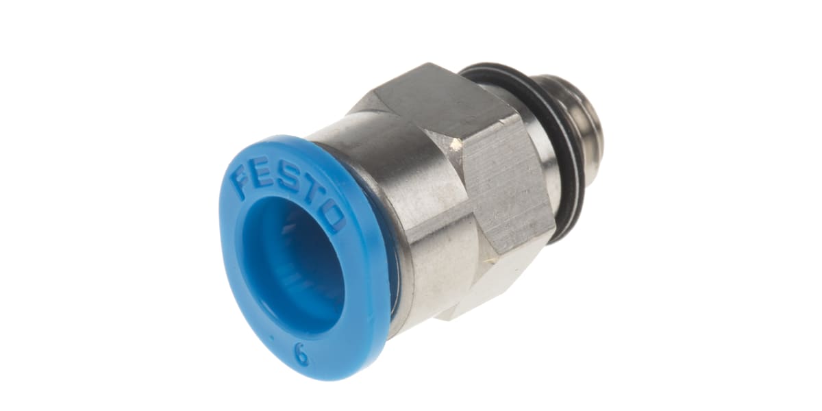 Product image for Push-in Fitting, Male M6, 6mm