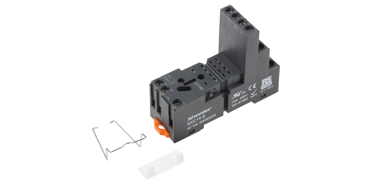 Product image for DIN RAIL SKTCAGE/SCREW 14 PINCLIP&TAG