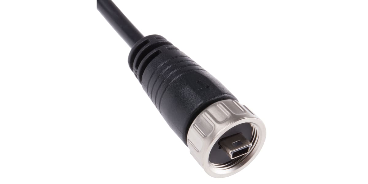 Product image for Mini USB-B Metal C2 Cable 2M USB-A PLUG