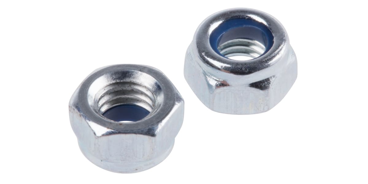 Product image for M5 Nylon Insert Nut Din 985 Zinc Plated