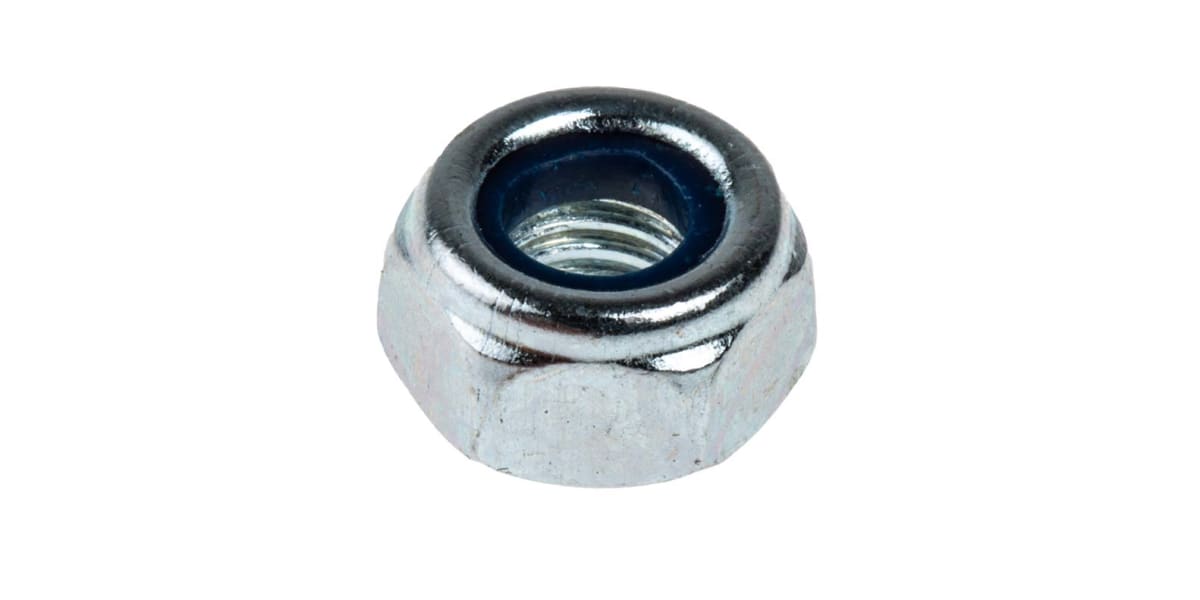 Product image for M6 Nylon Insert Nut Din 985 Zinc Plated