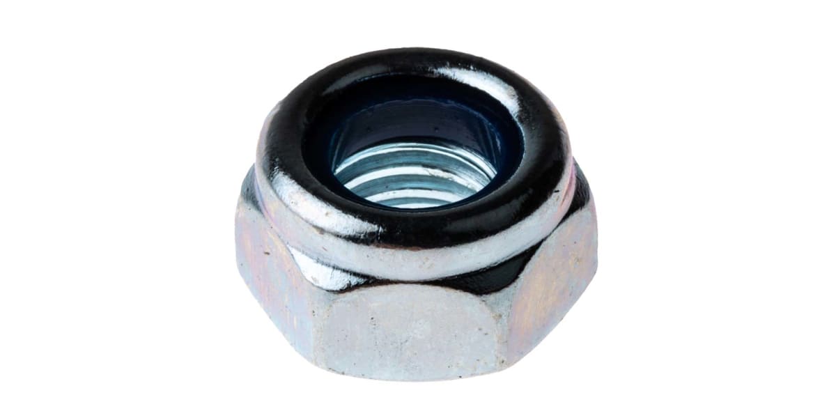 Product image for M8 Nylon Insert Nut Din 985 Zinc Plated