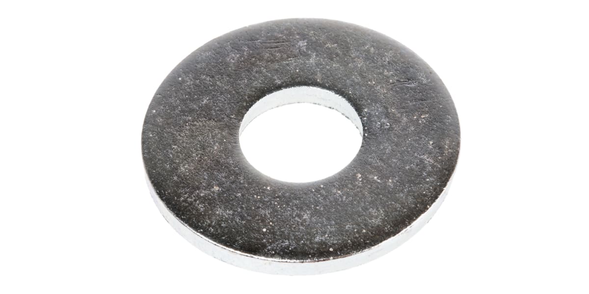Bright Zinc Plated Steel Plain Washer, 2.5mm Thickness, M10, M10