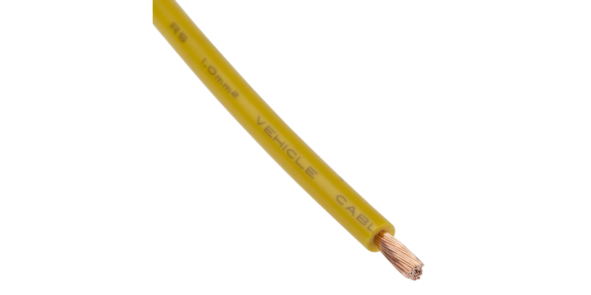 Product image for ISO6722-1 Automotive wire 1mm yellow 30m