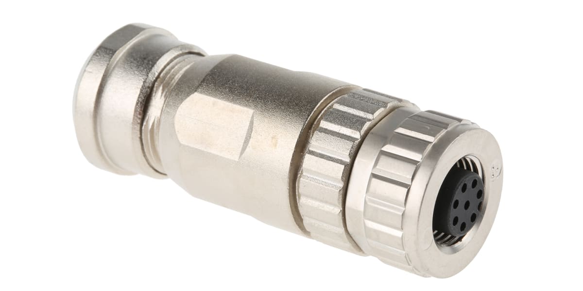 Product image for Harting Screw Connector, 8 Contacts, Cable Mount M12, IP67