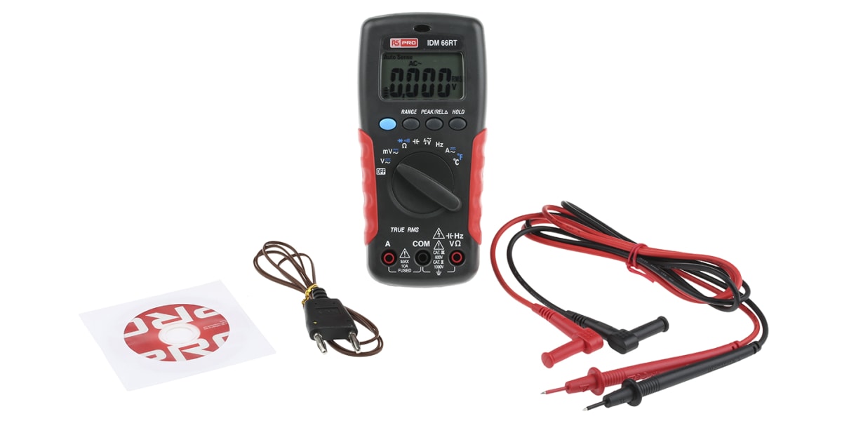 Product image for RS Pro IDM66RT Digital Multimeter, RMS