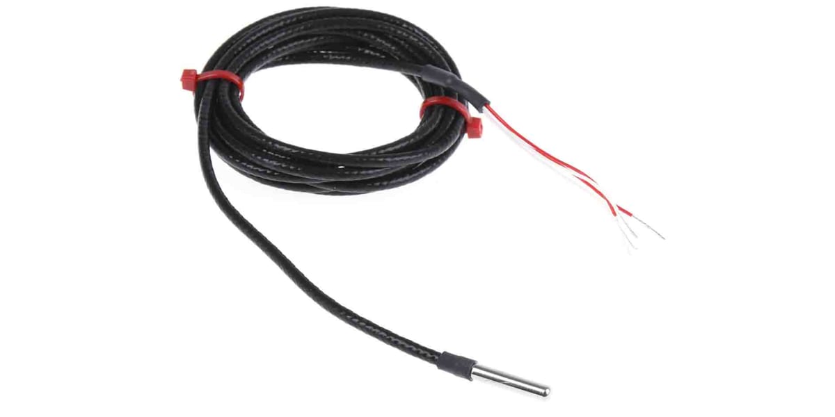 Product image for PRTD Pt100, 4mm x 25mm 2 mtr cable
