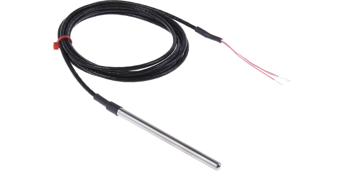 Product image for PRTD Pt100, 6mm x 100mm 2 mtr cable