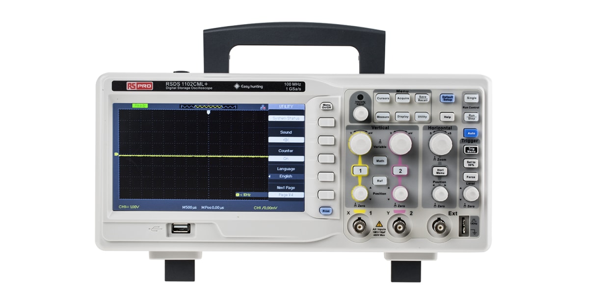 Product image for Digital oscilloscope,100MHz,2 channels